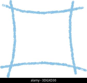 Blue Chalk Sketch Rectangle Quote Box Stock Vector