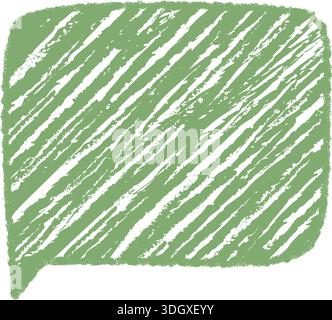 Green Chalk Sketch Organic Speech Bubble Stock Vector