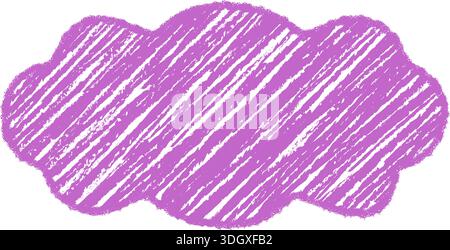 Groovy Crayon Scallop Border With Shading Stock Vector