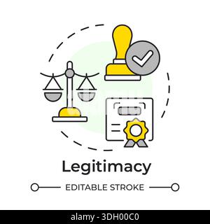 Legitimacy multi color concept icon Stock Vector