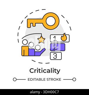 Criticality multi color concept icon Stock Vector