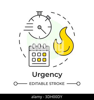 Urgency multi color concept icon Stock Vector