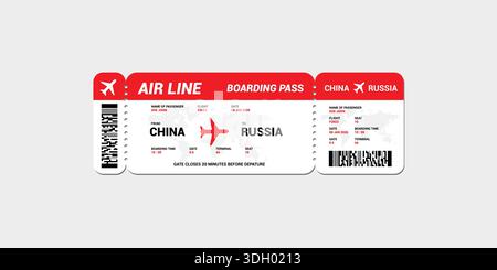 Ticket airline  vector design template. Stock Vector