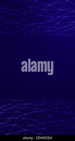 Abstract technology background showing connected dots and lines creating a complex digital network structure Stock Photo