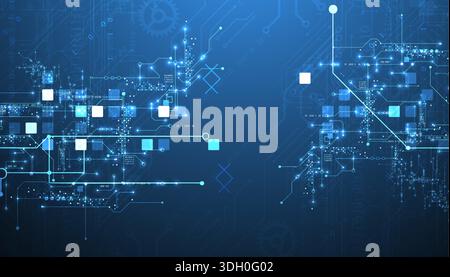 Abstract background on technological and scientific topics. Vector format. Stock Vector