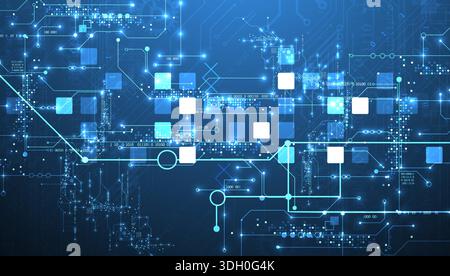 Abstract background on technological and scientific topics. Vector format. Stock Vector