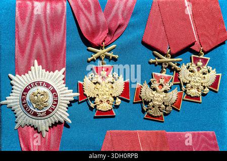 Samara, Russia - May 25, 2024: The Order For Merit to the Fatherland.  State awards of the Russian Federation Stock Photo
