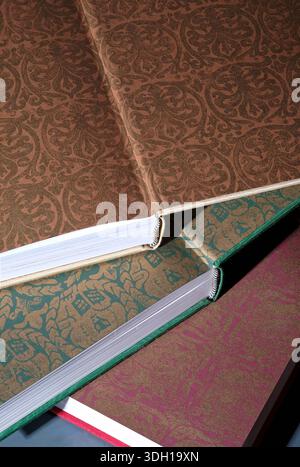 vintage book binding endpaper pattern design Stock Photo