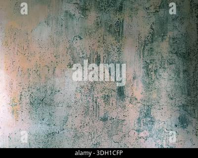 Mold mildew stains on old wall Stock Photo