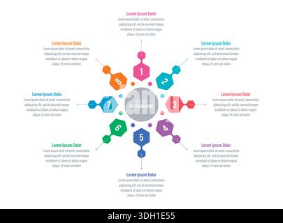 Vector Infographic design with icons.process diagram, flow chart, info graph, Infographics for business concept, presentations banner, workflow layout Stock Vector