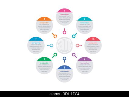 Vector Infographic design with icons.process diagram, flow chart, info graph, Infographics for business concept, presentations banner, workflow layout Stock Vector