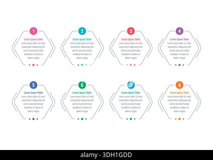 Illustration of Modern Business colorful infographic with title,elements, creative,shapes - vector Stock Vector