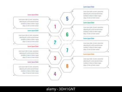 Illustration of Modern Business colorful infographic with title,elements, creative,shapes - vector Stock Vector