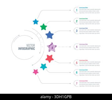 Illustration of Modern Business colorful infographic with title,elements, creative,shapes - vector Stock Vector