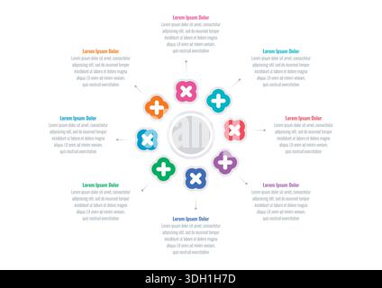 infographic template for magazine, annual report. infographic template for business, education, science world. multiplicatio Stock Vector