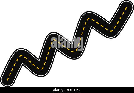 Dashed straight, wavy and zig zag line set. Dotted dividers or ...