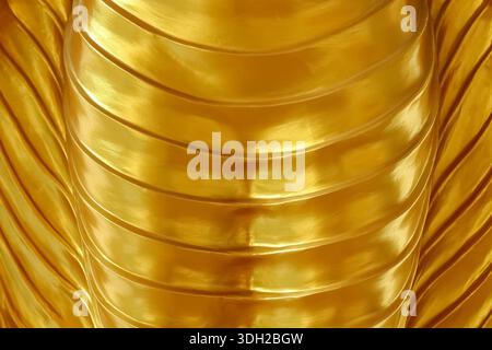 curved gold texture for background and design. Stock Photo