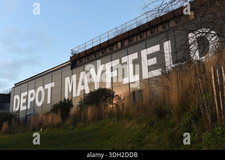 Depot Mayfield, Manchester. A famous former industrial site with strong connections to the railways, now an entertainment venue, bar and nightclub. Stock Photo