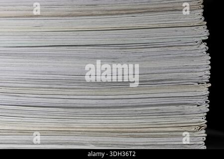 a stack of old newspapers Stock Photo