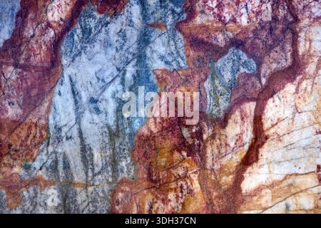 High-res close-up of cleanly cut semi-precious stone slab showcasing natural color variations and  textures. Perfect for interior design. Stock Photo