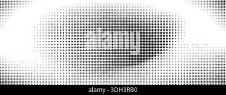 Halftone dotted background. Abstract pattern creating smooth transitions in modern minimalist tech-inspired composition Stock Vector