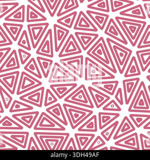 Abstract background with geometric mosaic shapes. Large triangle sizes with multiple repeated inner triangles. Solid color style. Repeatable pattern. Stock Vector