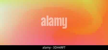Pixel bright gradient background with mosaic squares Stock Vector