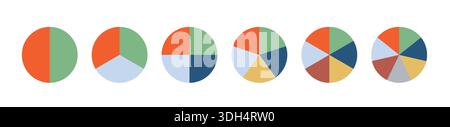 Modern infographic pie chart isolated Stock Vector