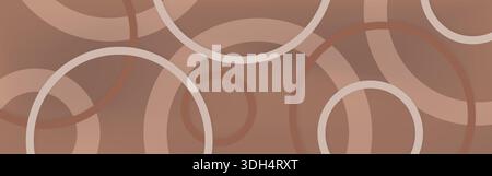 Abstract mocha mousse ring background. 3d geometric vector Stock Vector
