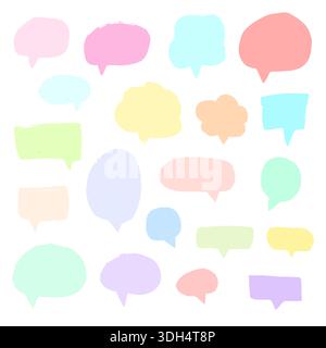 Hand drawn speech bubble set Stock Vector
