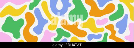 Irregular blobs colorful background Stock Vector