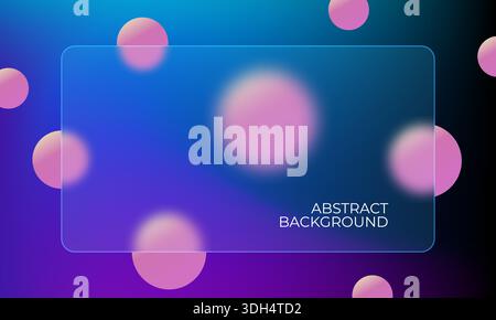 Dark backdrop with 3d colorful gradient spheres Stock Vector