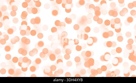 Red bokeh light garland with glowing bulbs and soft sparkle. Festive decorative overlay creating bright abstract pattern with twinkling dots and warm Stock Photo