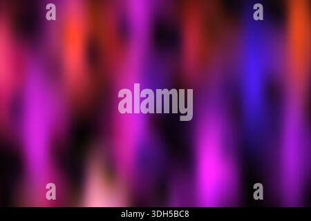 A vibrant abstract blur illustration featuring neon pink and purple patterns set against a deep black background, creating a dynamic and colorful visu Stock Photo