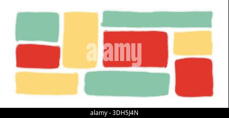 Bold brush strokes create abstract grunge texture with halftone paint effects and artistic ink splashes on white background with distressed frame Stock Vector
