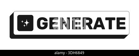 Generate rectangle UI web button Stock Vector