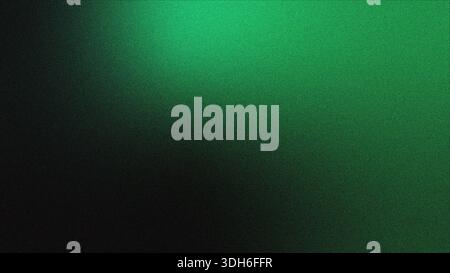 Retro grainy gradient of deep green and black, Grainy gradient abstract background for web banner poster design, grain texture effect, copy space Stock Photo
