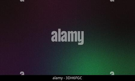 Retro grainy Abstract of green purple deep blue, Grainy gradient abstract background for web banner poster design, grain texture effect, copy space Stock Photo