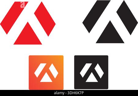 mobile app icon logo design simple icon logo design Stock Vector