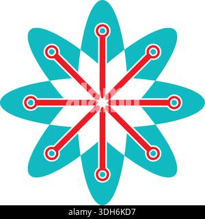 star technology logo design simple modern logo Stock Vector