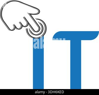 Touch and information flat icon. Design template vector Pro Vector Stock Vector