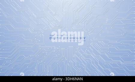 White tech backdrop showcasing abstract circuit board patterns. Stock Vector