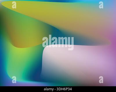 A vibrant abstract colorful vector background featuring smooth gradients and dynamic shapes. Stock Vector