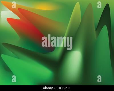 A vibrant abstract colorful vector background featuring smooth gradients and dynamic shapes. Stock Vector