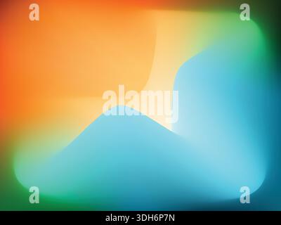 A vibrant abstract colorful vector background featuring smooth gradients and dynamic shapes. Stock Vector