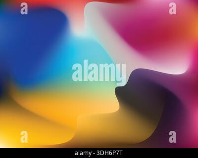 A vibrant abstract colorful vector background featuring smooth gradients and dynamic shapes. Stock Vector