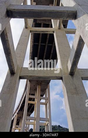 elevated road bridge, Varazze, Liguria, Italy Stock Photo