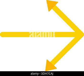 Pair of arrows side by side representing dual directional indicators or options. Stock Vector