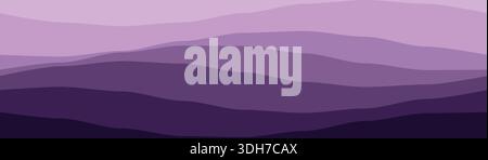 Abstract purple waves for creative background design Stock Vector