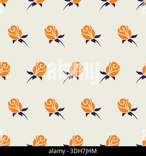 Cute flower pattern image for fabric textile or wall decoration Stock Vector
